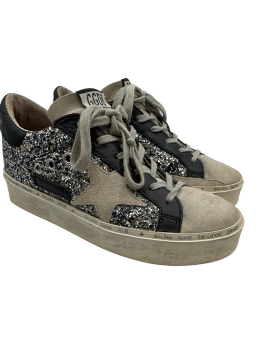 Golden Goose Shoe Size 36 Grey, Black & Multi Leather & Synthetic Lace Up Shoes Grey, Black & Multi / 36