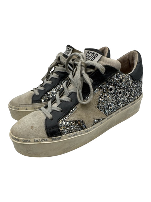 Golden Goose Shoe Size 36 Grey, Black & Multi Leather & Synthetic Lace Up Shoes Grey, Black & Multi / 36