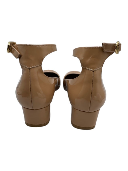 Stuart Weitzman Shoe Size 6B Tan Leather Round Square Toe Block Heel Shoes Tan / 6B
