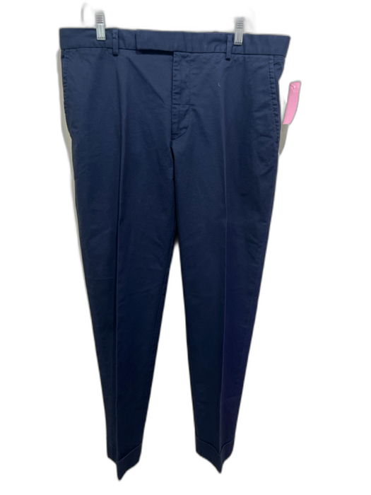 Polo Ralph Lauren Navy Blue Polyester Solid 2 Button Men's Suit Navy Blue / 46R