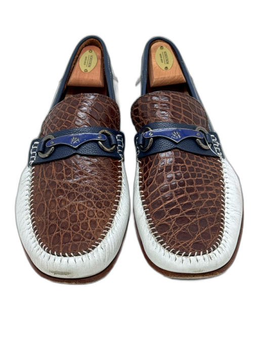 Mezlan Shoe Size 10 AS IS White & Brown Leather Men's Shoes White & Brown / 10