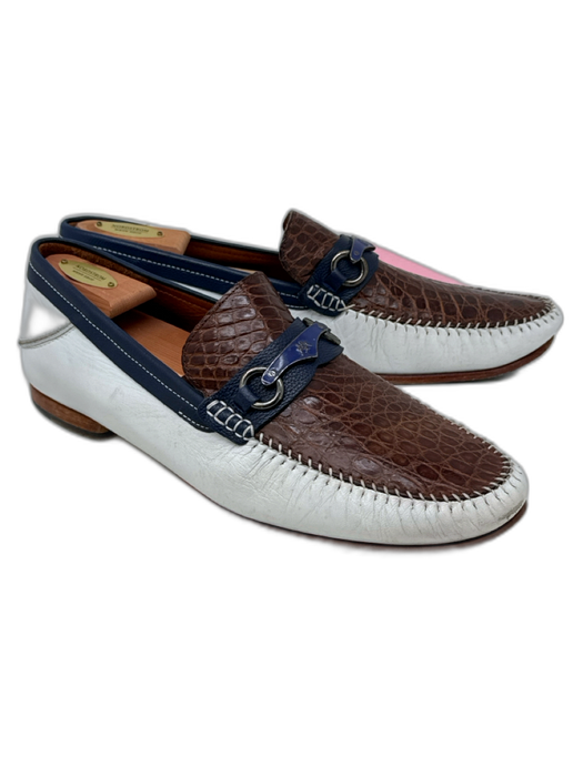 Mezlan Shoe Size 10 AS IS White & Brown Leather Men's Shoes White & Brown / 10