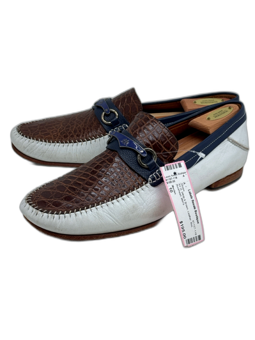 Mezlan Shoe Size 10 AS IS White & Brown Leather Men's Shoes White & Brown / 10