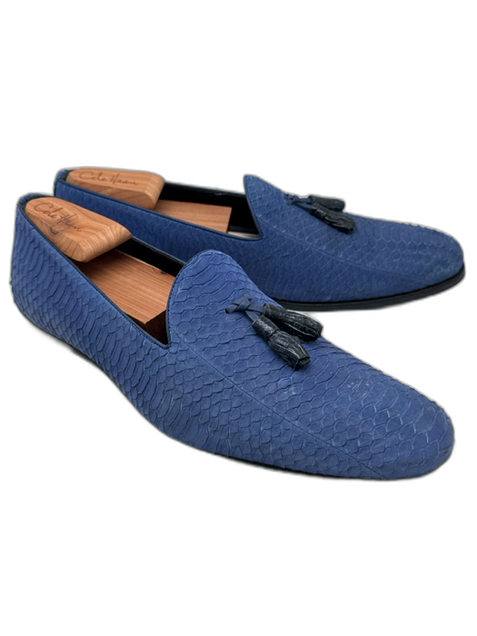 Mezlan Shoe Size 10 Blue Tassel Detail Men's Shoes Blue / 10