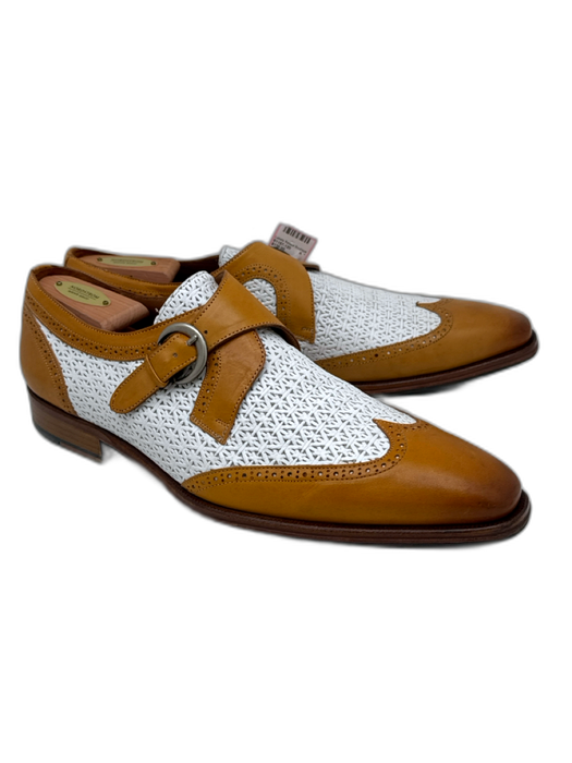 Mezlan Shoe Size 10.5 AS IS Brown & White Leather Men's Shoes Brown & White / 10.5