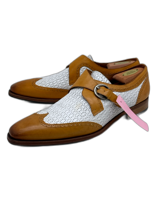 Mezlan Shoe Size 10.5 AS IS Brown & White Leather Men's Shoes Brown & White / 10.5