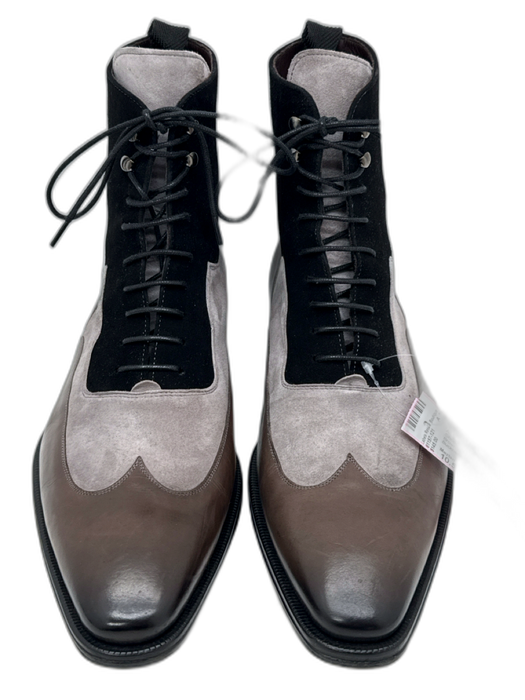 Mezlan Shoe Size 10.5 Brown & Black Leather Boot Men's Shoes Brown & Black / 10.5