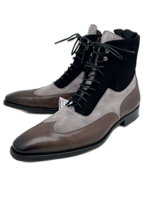 Mezlan Shoe Size 10.5 Brown & Black Leather Boot Men's Shoes Brown & Black / 10.5