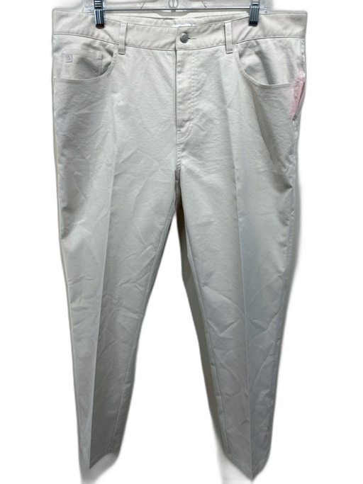 Peter Millar Size 38 Beige Cotton Blend Solid Khakis Men's Pants Beige / 38