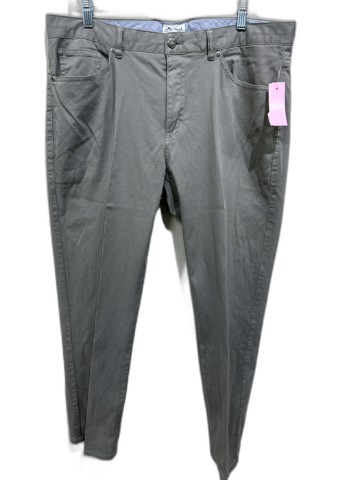 Peter Millar Size 36 Dark Gray Cotton Blend Solid Khakis Men's Pants Dark Gray / 36