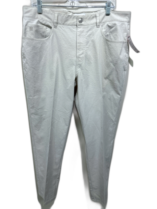 Peter Millar Size 36 Light Beige Cotton Blend Solid Khakis Men's Pants Light Beige / 36