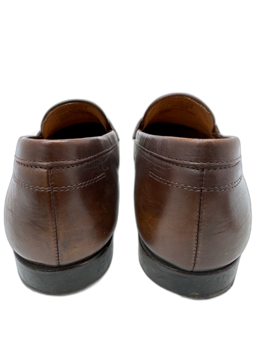 Vince Camuto Shoe Size 10.5 Dark Brown Leather Solid loafer Men's Shoes Dark Brown / 10.5