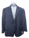 Miller Brothers Navy Wool Striped 2 Button Men's Suit 48