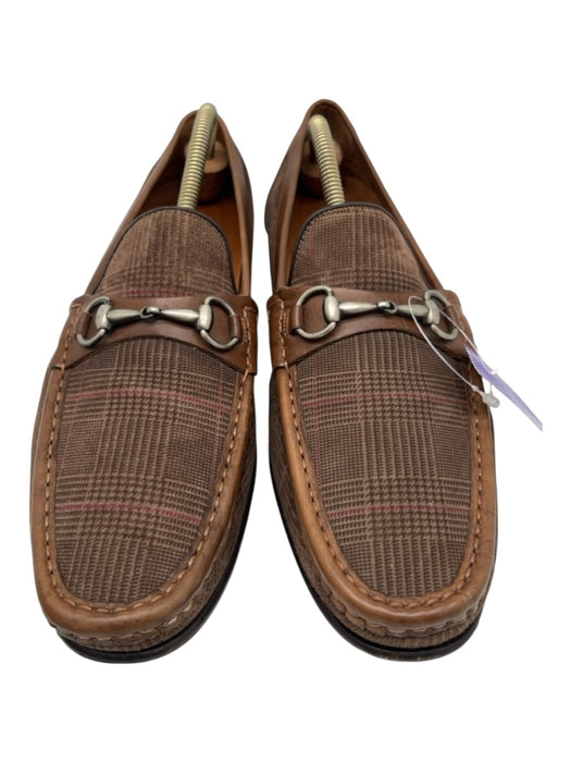 Mezlan Shoe Size 10 Brown & Tan Canvas Plaid Dress Men's Shoes Brown & Tan / 10