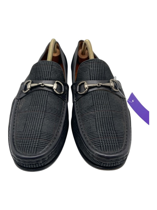 Mezlan Shoe Size 10.5 Gray Canvas Plaid Dress Men's Shoes Gray / 10.5