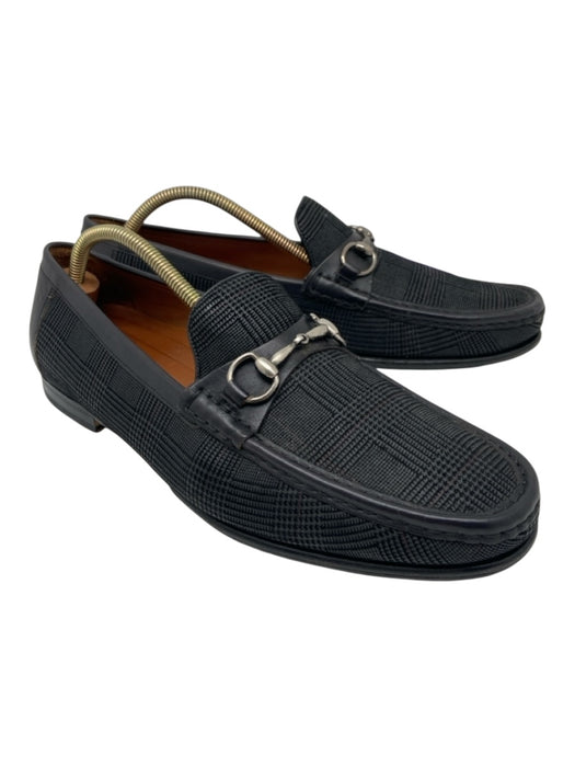 Mezlan Shoe Size 10.5 Gray Canvas Plaid Dress Men's Shoes Gray / 10.5