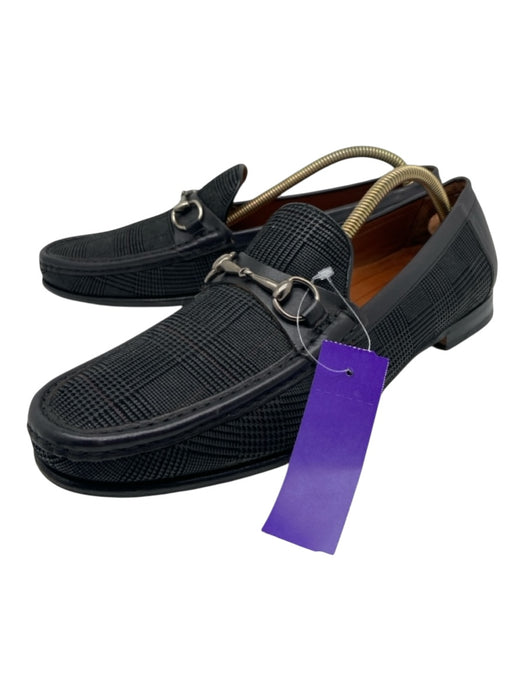 Mezlan Shoe Size 10.5 Gray Canvas Plaid Dress Men's Shoes Gray / 10.5