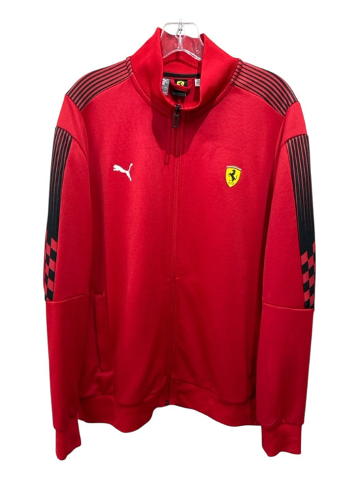 Puma Size XL Red Synthetic Solid Zip UP Men's Jacket Red / XL