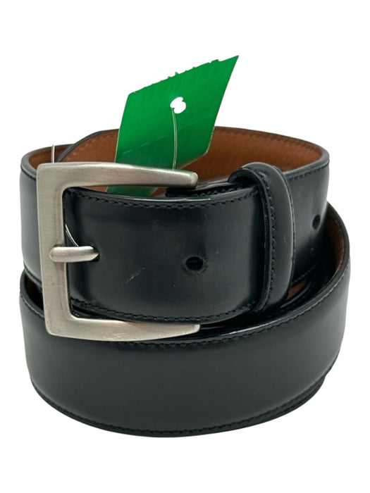 Coach Black Leather Solid Men's Belt Black