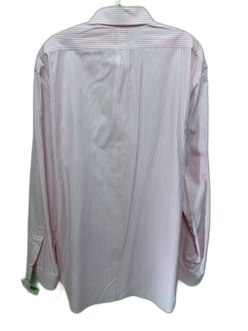 Polo Size XL Pink & White Cotton Striped Button Down Men's Long Sleeve Shirt Pink & White / XL
