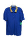 Versace Size XXL Blue & Yellow Viscose Polo Men's Short Sleeve Blue & Yellow / XXL