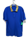 Versace Size XXL Blue & Yellow Viscose Polo Men's Short Sleeve Blue & Yellow / XXL