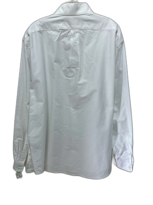 Polo Size XL White Cotton Solid Button Down Men's Long Sleeve Shirt White / XL