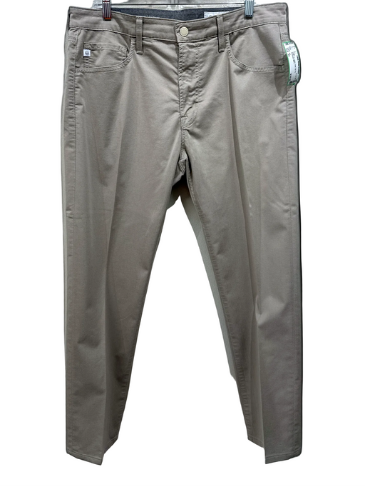 AG Size 35 Khaki Cotton Solid Zip Fly Men's Pants Khaki / 35