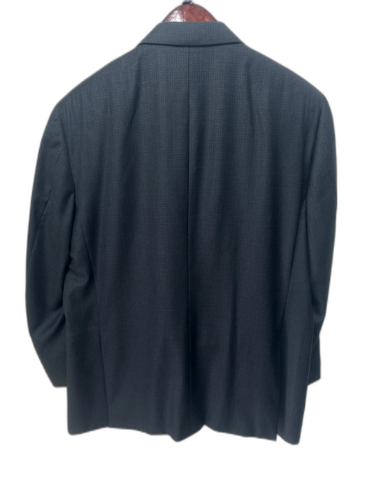 Canali Gray & Blue Wool Plaid 2 Button Men's Suit Gray & Blue / 60