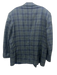 Peter Millar Blue & Green Wool Blend Plaid 2 Button Men's Blazer Blue & Green / 48R