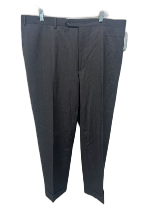 Canali Size 42 Brown Wool Solid Zip Fly Men's Pants Brown / 42