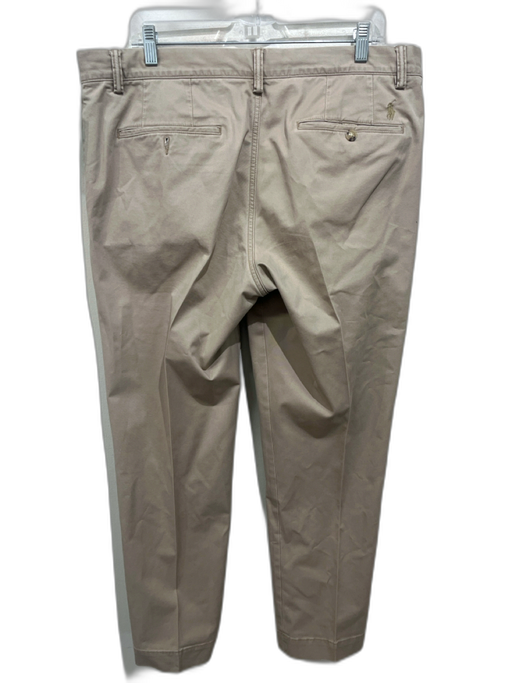 Polo Size 35 Beige Cotton Solid Zip Fly Men's Pants Beige / 35