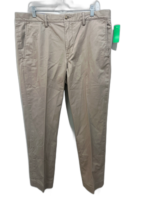 Polo Size 35 Beige Cotton Solid Zip Fly Men's Pants Beige / 35