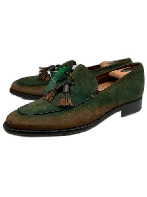 Mezlan Shoe Size 10 Green & Brown Suede Men's Shoes Green & Brown / 10