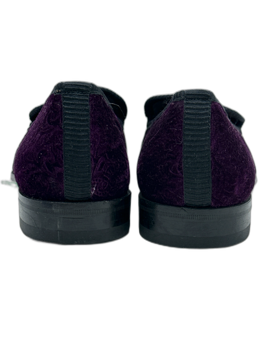 Mezlan Shoe Size 10.5 Purple Velour Floral Slip On Men's Shoes Purple / 10.5