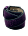 Mezlan Purple Velour Textured Men's Belt Purple