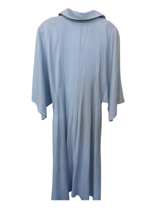 & Other Stories Size M Baby Blue Viscose Blend Long Sleeve Collar Maxi Dress Baby Blue / M