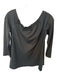 Tuckernuck Size M Black Rayon Blend Long Sleeve Off Shoulder Top Black / M