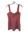 Zara Size L Red & White Cotton Blend Gingham Smocked Straps Mini Side Zip Dress Red & White / L