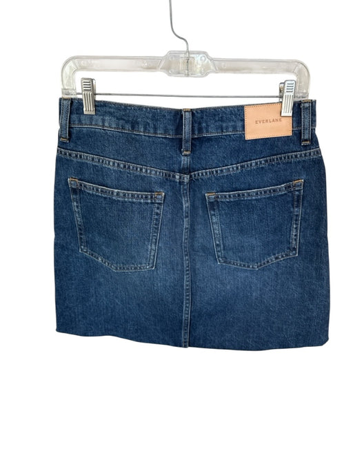 Everlane Size 28 Dark Wash Cotton Raw Hem Mini Pockets Skirt Dark Wash / 28