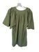Pomander Place Size S Army Green Cotton Flutter Sleeves V Neck Pleat Dress Army Green / S