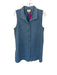 Tuckernuck Size M Chambray Cotton Sleeveless Button Up stiching Mini Dress Chambray / M