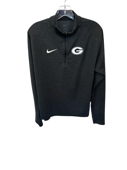 Nike Black Polyester Blend Georgia Quarter Zip Athletic Men's Pullover Black / M