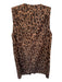 Karlie Size L Brown Cotton Cheetah Print Button Up Gold button Mini Dress Brown / L