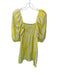 Tuckernuck Size S Yellow & White Linen & Rayon Stripe Puff Sleeve Mini Dress Yellow & White / S