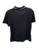 Nike Size M Black Polyester Quarter Button Georgia Motif Collar Athletic Top Black / M