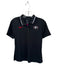 Nike Size M Black Polyester Quarter Button Georgia Motif Collar Athletic Top Black / M