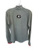 Nike Size M Grey & Red Polyester Blend Quarter Zip Georgia Motif Heathered Top Grey & Red / M