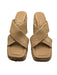 Beach by Matisse Shoe Size 8 Tan Woven Crossed Straps Platform Block Heel Heels Tan / 8