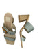 Dolce Vita Shoe Size 8 Teal & Tan Woven Block Heel Buckle Detail Heels Teal & Tan / 8